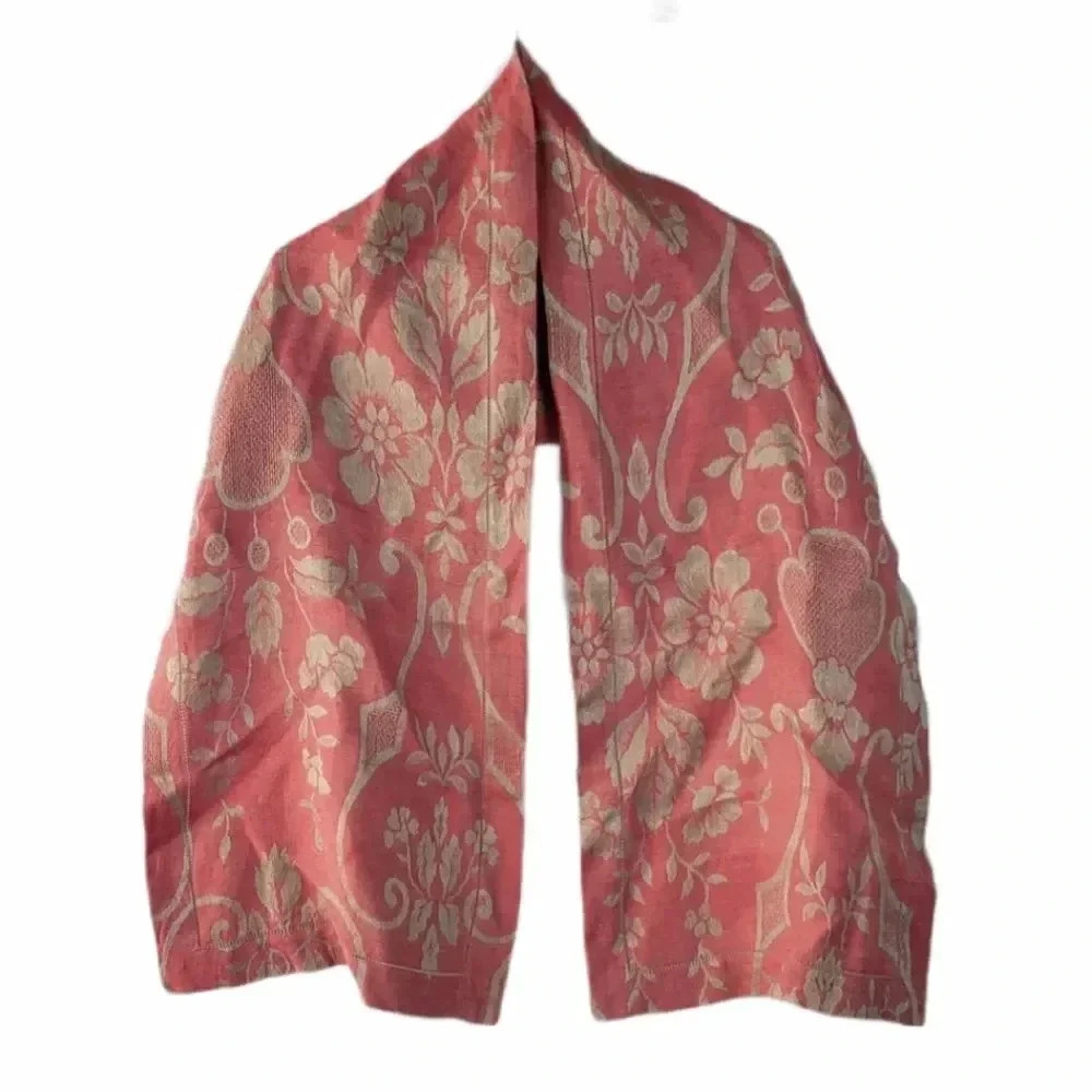 Tissetura Pardi Red Beige Linen Scarf